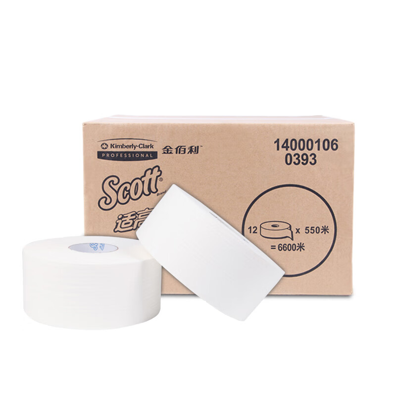 金佰利Scott適高0393單層大卷式衛生紙
