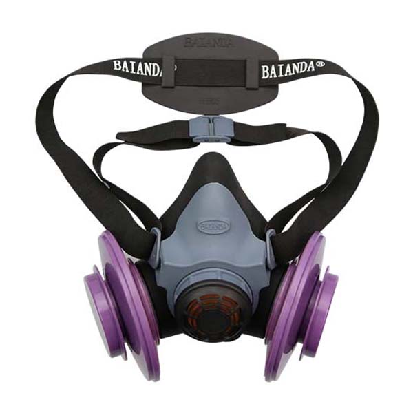 百安達FEN2105F+FEN01硅膠雙濾盒過濾式防毒面具