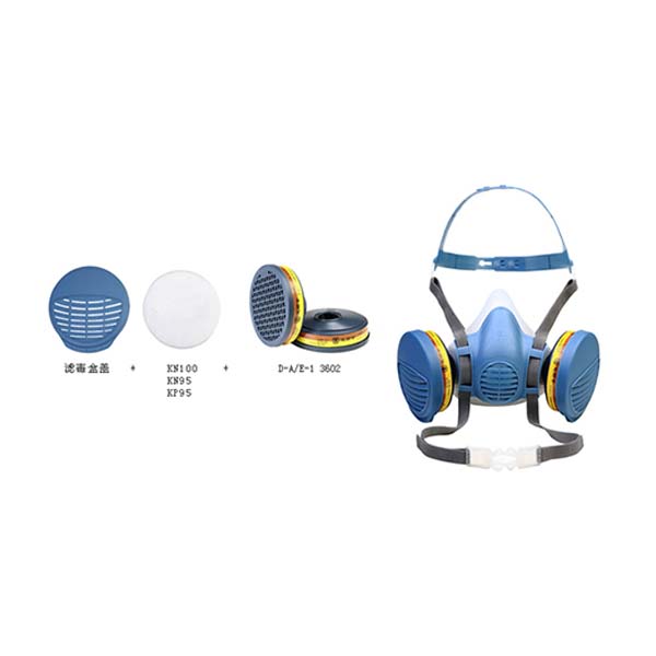 寶順安3602+2201硅膠雙濾盒過濾式防塵毒面具