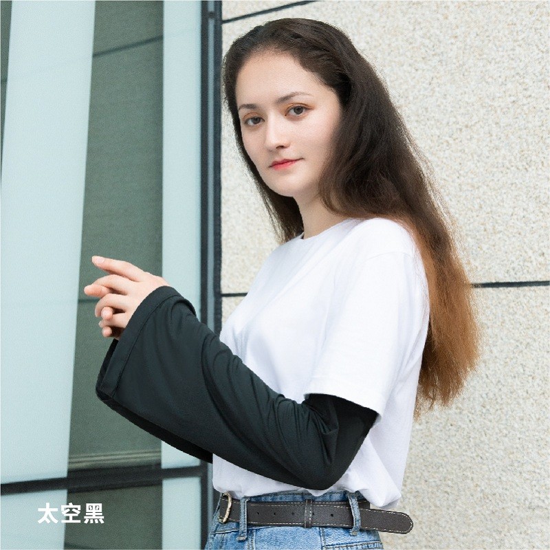 松研B35防曬防紫外冰絲套袖