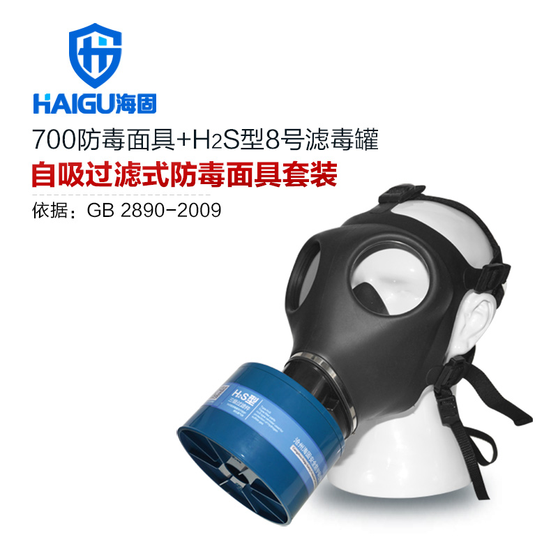 海固HG-700 P-H2S-3濾毒罐硫化氫活性炭防毒面具