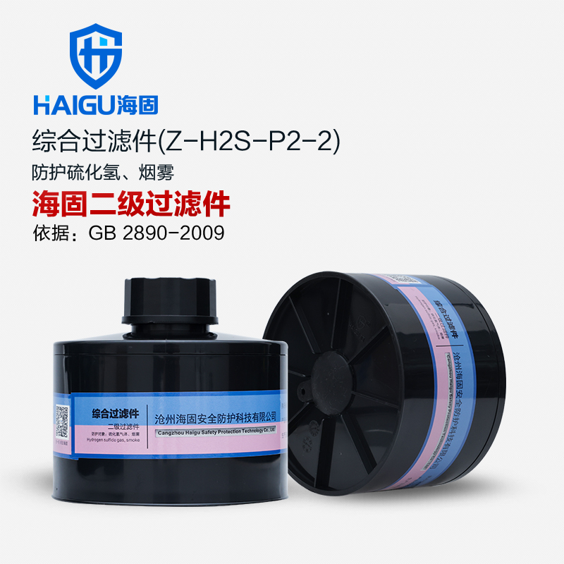 海固Z-H2S-P2-2二級硫化氫濾毒罐