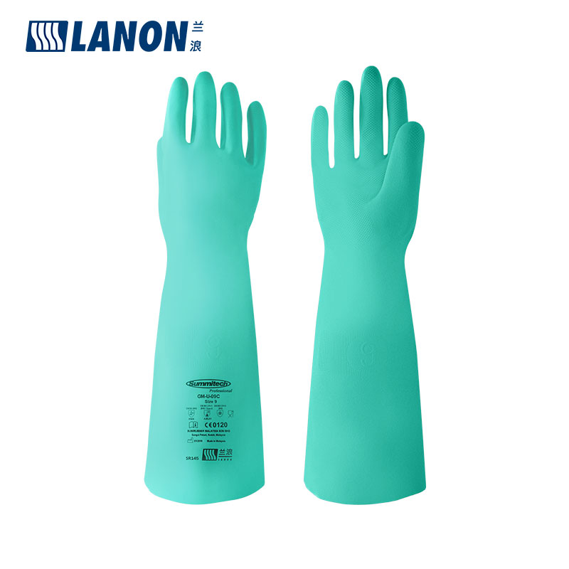 LANON蘭浪SR145加厚加長丁腈防化手套