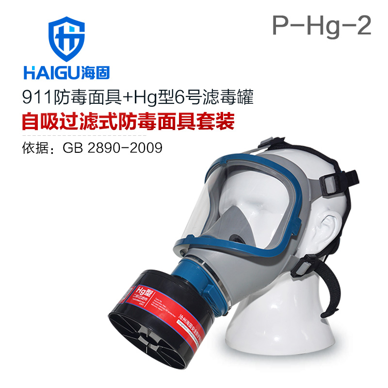 海固HG-911 P-Hg-2全面罩水銀防毒面具