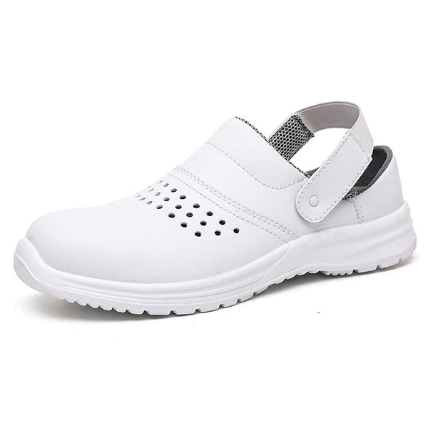 羿科60726080白色低幫透氣安全涼鞋