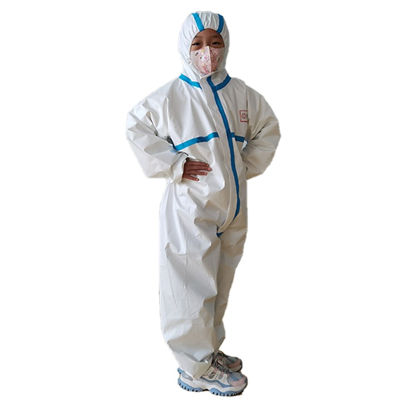 坤澤爾一次性兒童連體帶帽防護服