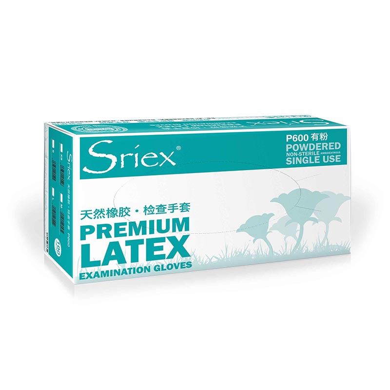 施睿康Sriex P600天然乳膠檢查手套