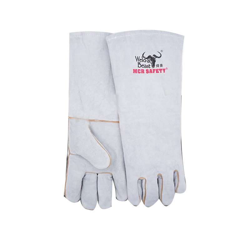 焊獸4150-16二層原色加長(zhǎng)電焊手套