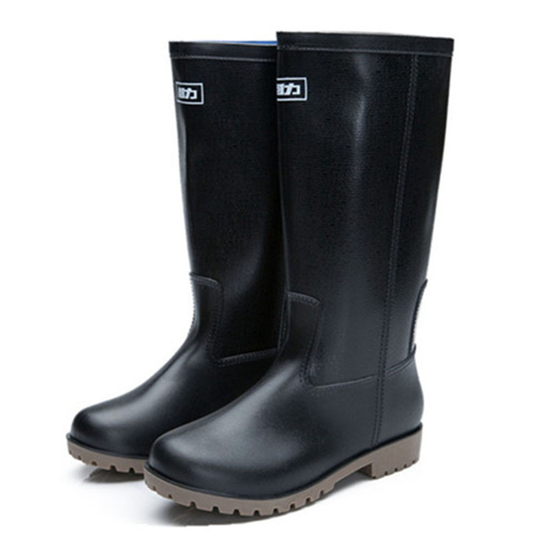 回力8128黑色PVC高筒雨靴