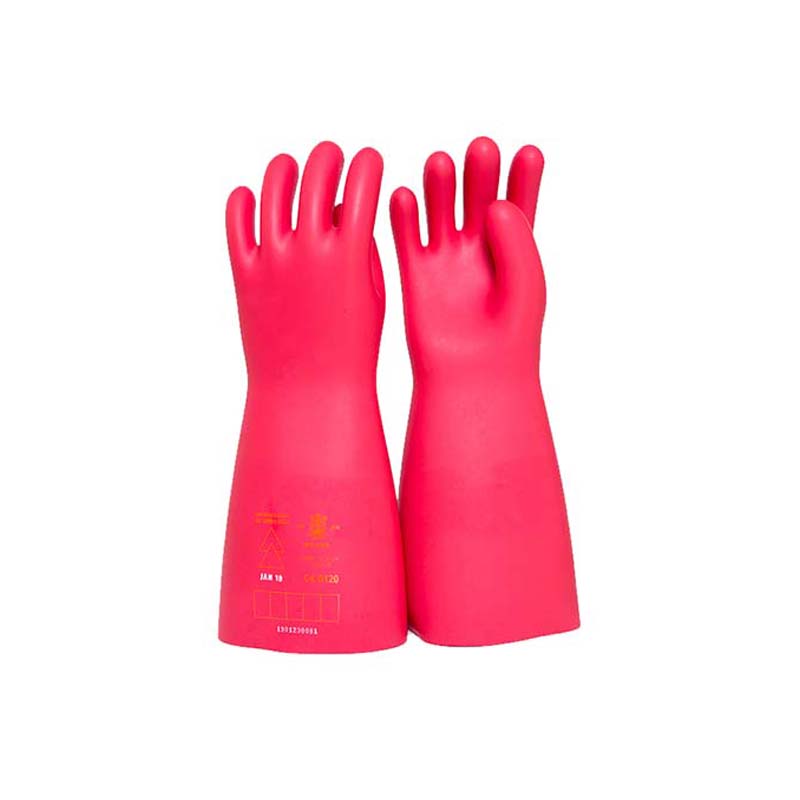 安全牌40kv乳膠電工絕緣手套