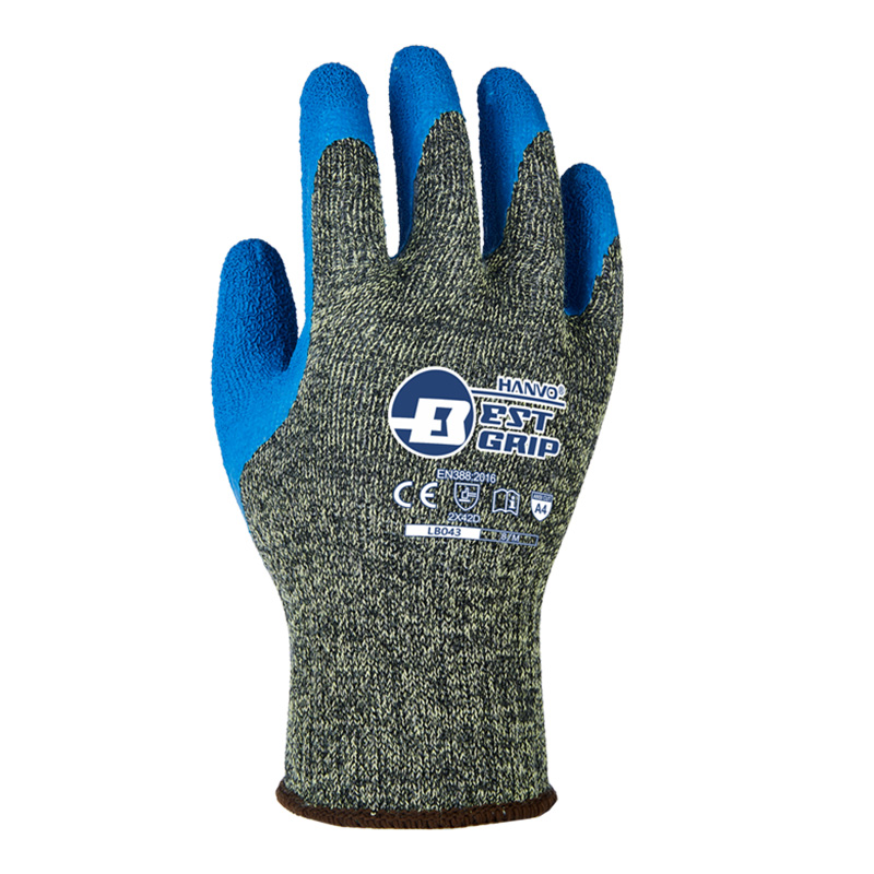 恒輝LB043乳膠涂層3級防割手套