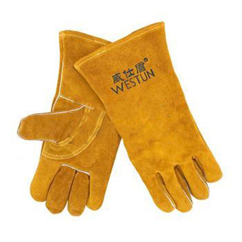 威仕盾G-2015金黃色加托防火線電焊手套