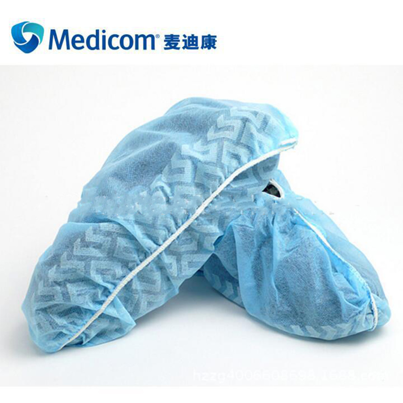 麥迪康8007藍色防靜電防滑鞋套一次性鞋套