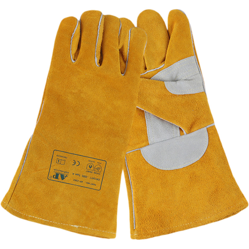 友盟AP-2202金黃色耐磨隔熱電焊手套