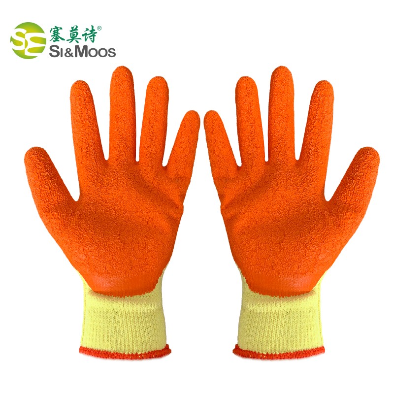塞莫詩CG907GY黃紗桔耐磨勞保手套