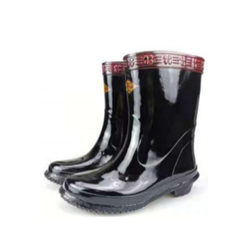 金步安黑色中筒橡膠絕緣靴20KV