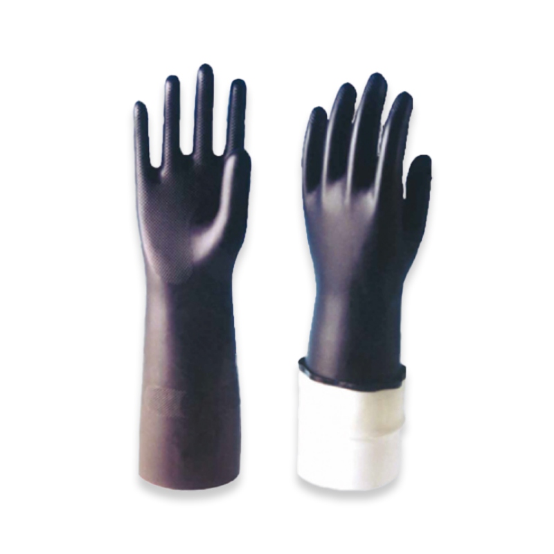 雪蓮22131BL氯丁橡膠絨里直邊袖口鉆石紋防護手套