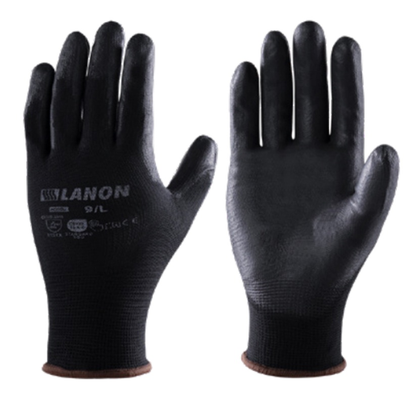 LANON蘭浪H501 13針滌綸PU涂層操作手套