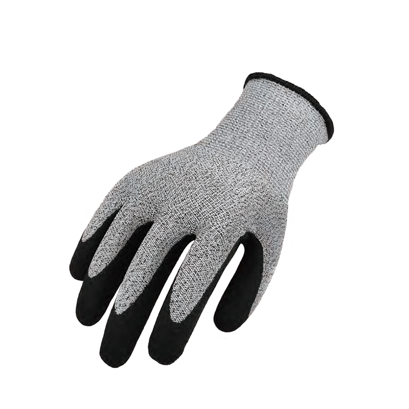思衛爾3303麻灰色13針雙層丁腈浸掌HPPE玻璃纖維防割手套
