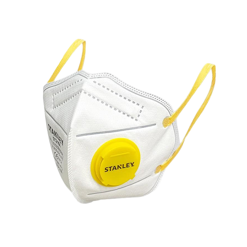 STANLEY史丹利ST2104白色折疊帶閥耳帶式KN95防塵口罩