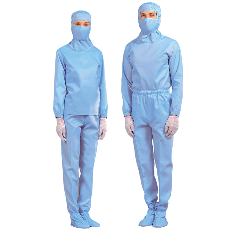 嘉柏利通F-1112W藍色套頭式分體潔凈服