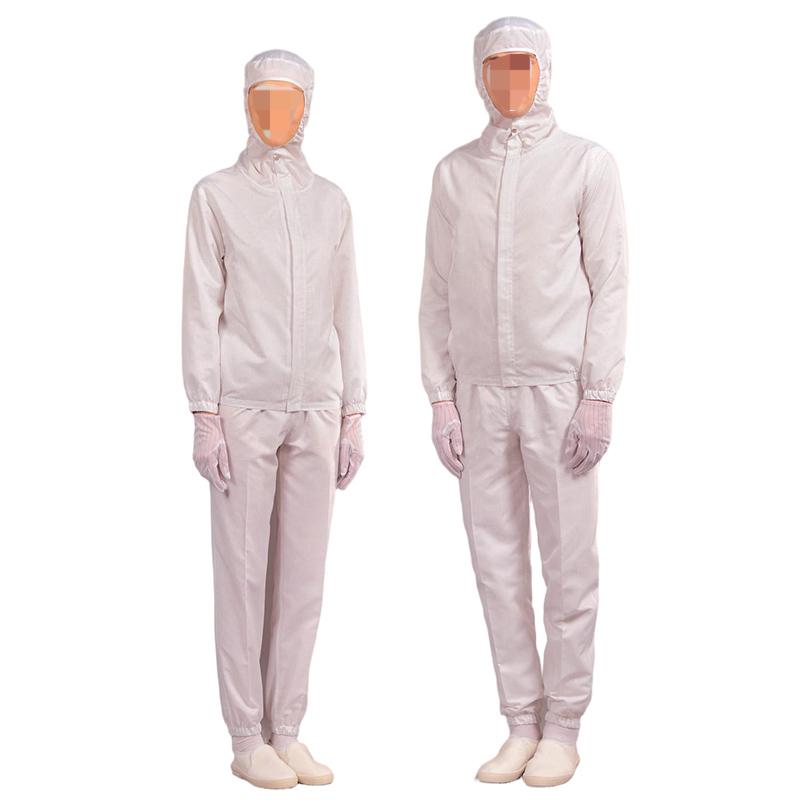 嘉柏利通F-1311白色拉鏈式分體潔凈服