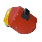 盾牌黃色玻璃鋼安全帽加電焊面罩