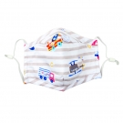 藍星褐色耳戴式兒童棉布口罩