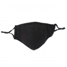 藍星黑色耳戴式成人棉布口罩