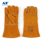 友盟AP-0909金黃色牛二層皮電焊手套