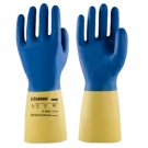 LANON蘭浪N100經濟款雙色氯丁鉆石紋防化手套