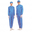 嘉柏利通F-2116海藍色立領(lǐng)拉鏈式分體潔凈服