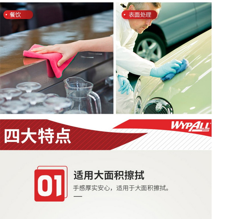 金佰利83980WYPALL勁拭超細纖維擦拭布圖片4