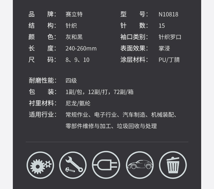 賽立特N10818丁腈手套圖片6