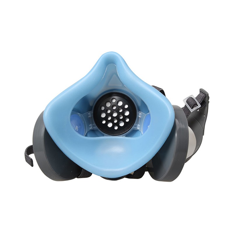 思創ST-502-1B硅膠雙罐半面罩防毒面具圖片3