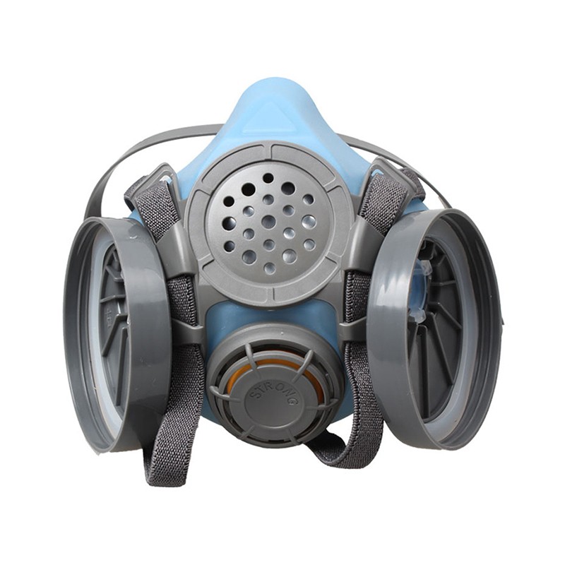 思創ST-502-1B硅膠雙罐半面罩防毒面具圖片2