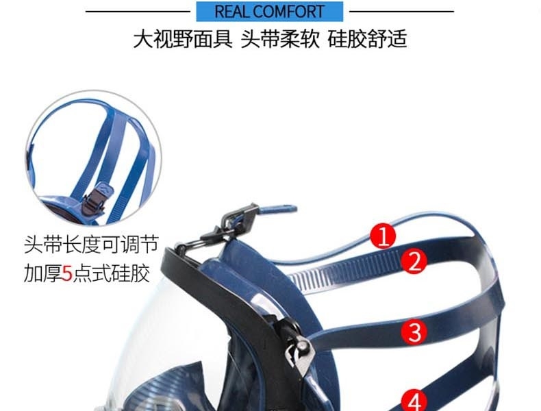 思創ST-S100-1硅膠球面防毒面具圖片8