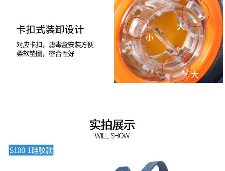 思創ST-S100X-1橡膠球面防毒面具圖片14