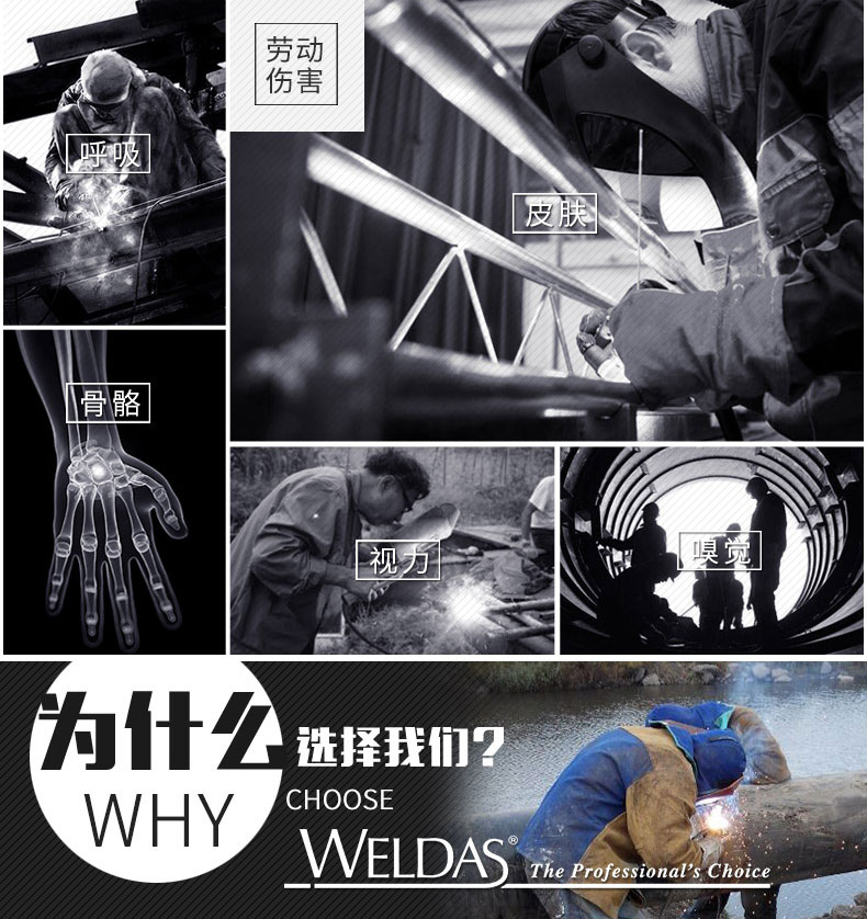 威特仕C33-6830藍色焊工服上衣圖片3