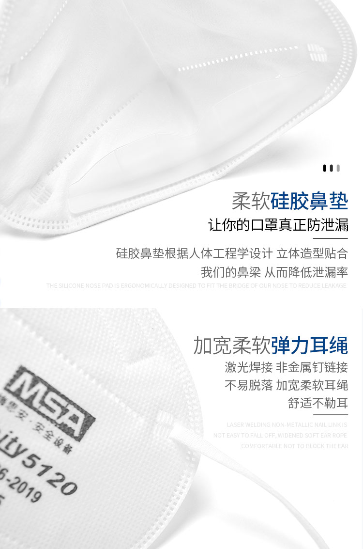 梅思安10218148Affinity5121+頭帶式帶閥折疊防塵口罩圖片7