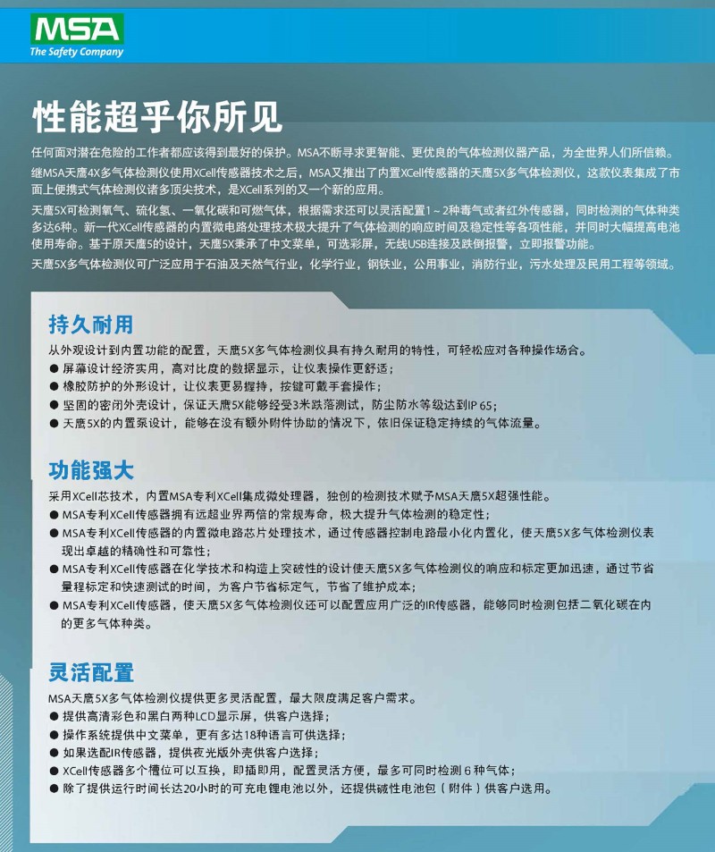 梅思安10172350天鷹5X智能便攜式氣體檢測儀圖片5