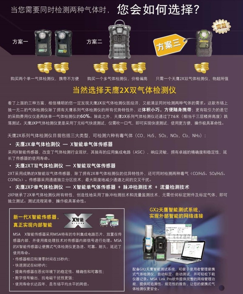 梅思安10161484（進口版）天鷹2XT雙氣體檢測儀圖2