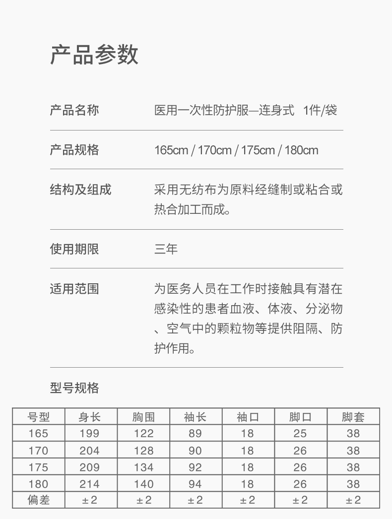 穩健604-008224-165醫用防護服圖12