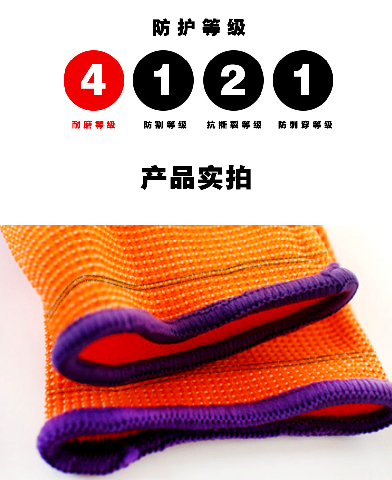 星宇N598尼龍丁腈半浸勞保手套圖片8