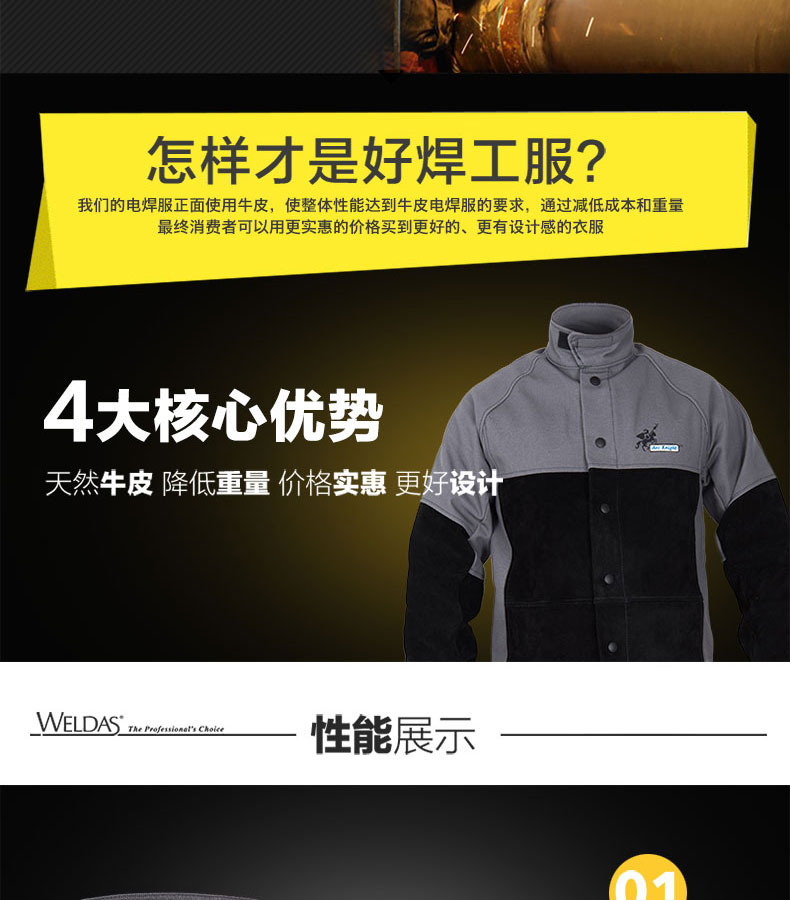 威特仕38-4350電弧阻燃服上衣圖片6