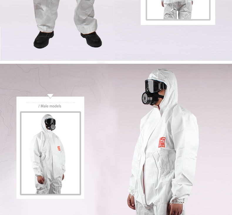 微護佳MG2500WH25-W-99-111-02白色標準型有帽連體防護服圖片2