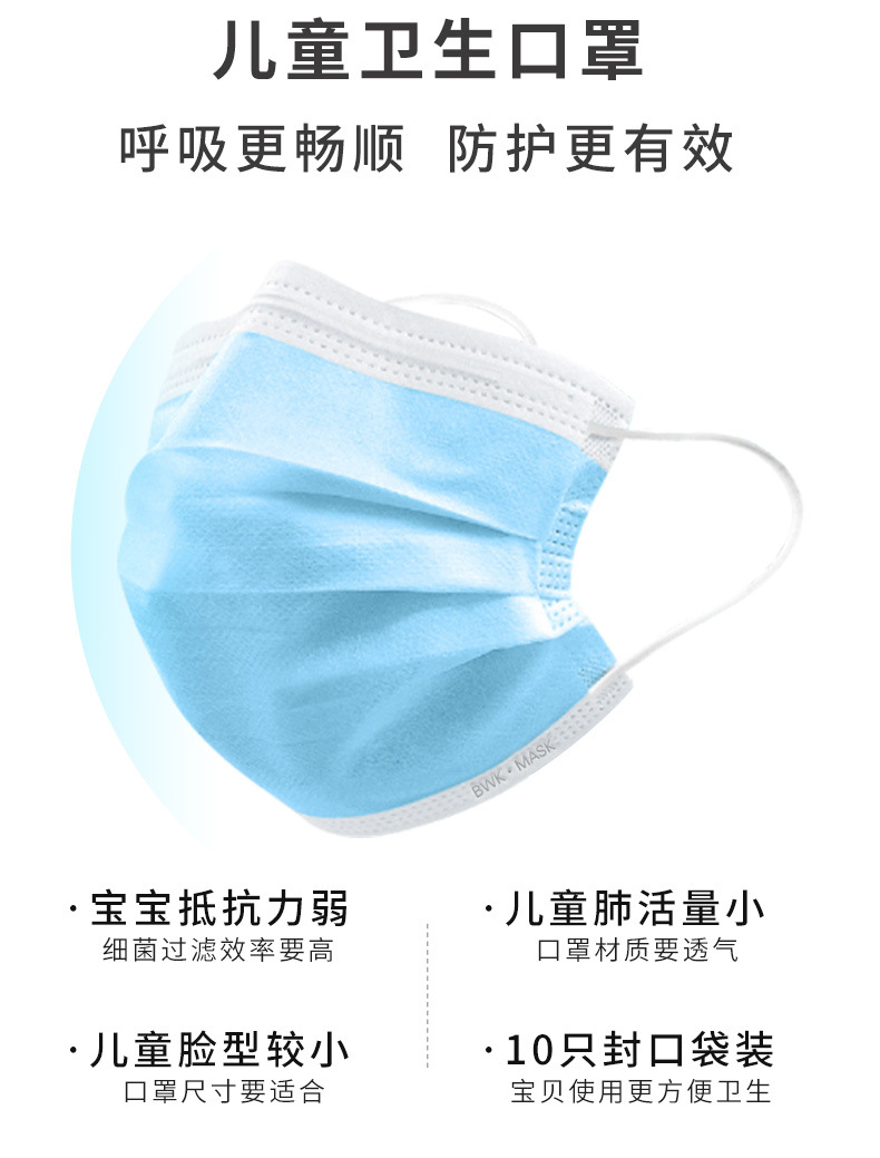 保為康KT01一次性兒童口罩圖片4