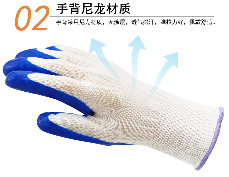 華特丁腈涂層勞保手套圖片4