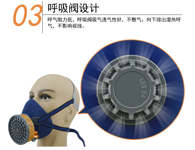 華特8101硅膠單罐防毒面具圖片8