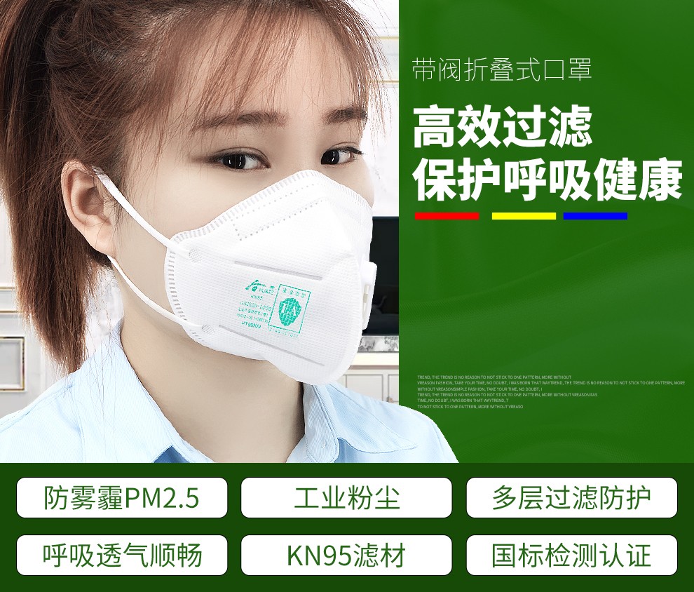 華特9520V防霧霾防塵口罩圖片1